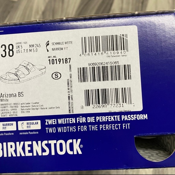 NEW Birkenstock Arizona BS In White Mono Croc - EU Size 38 / US Size 7/7.5 - Picture 4 of 6